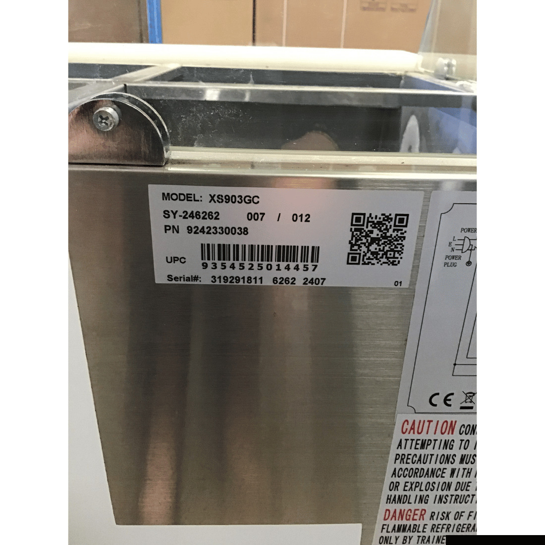 2NDs: FED-X Three Door Salad Prep Fridge with Glass Top - XS903GC-QLD374