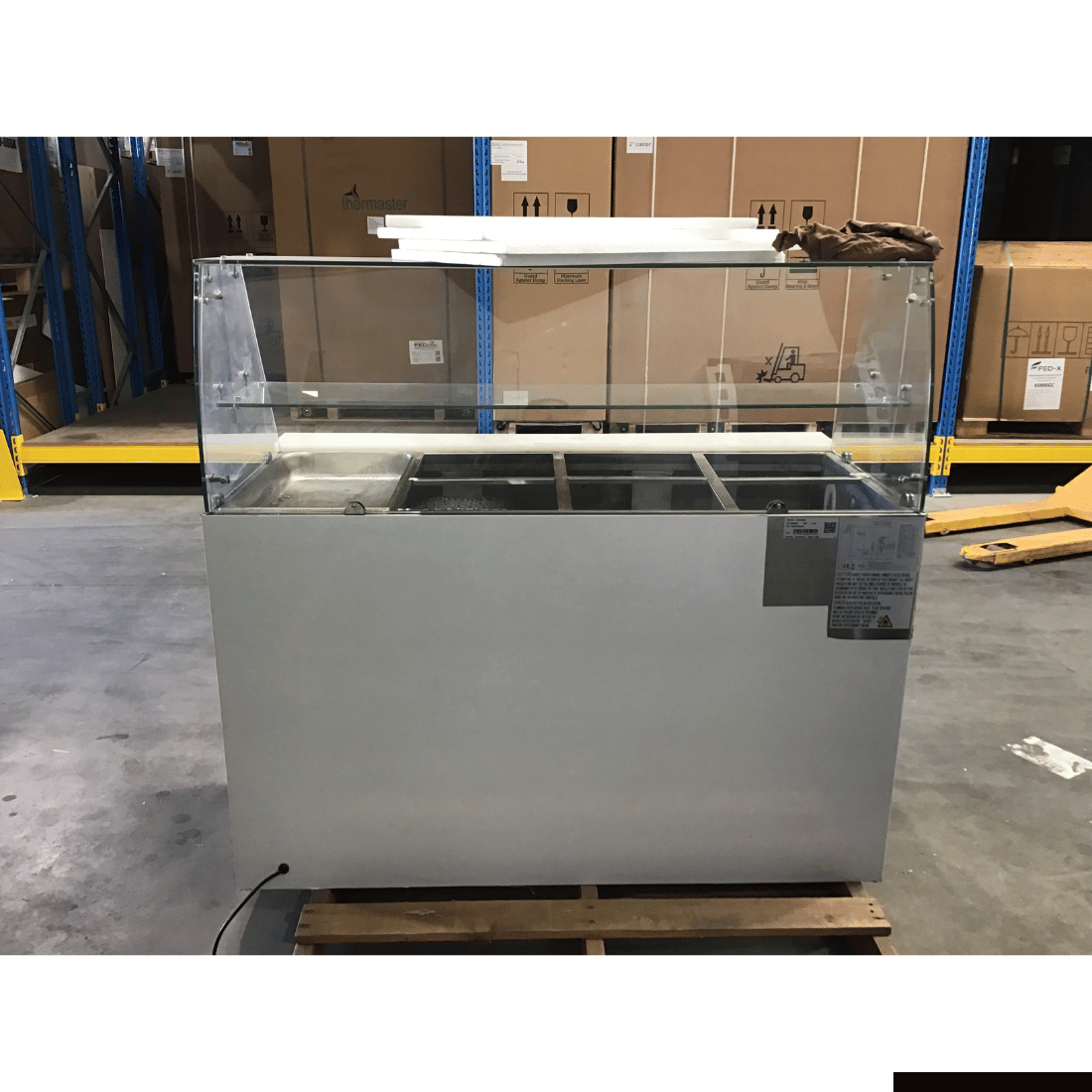 2NDs: FED-X Three Door Salad Prep Fridge with Glass Top - XS903GC-QLD374