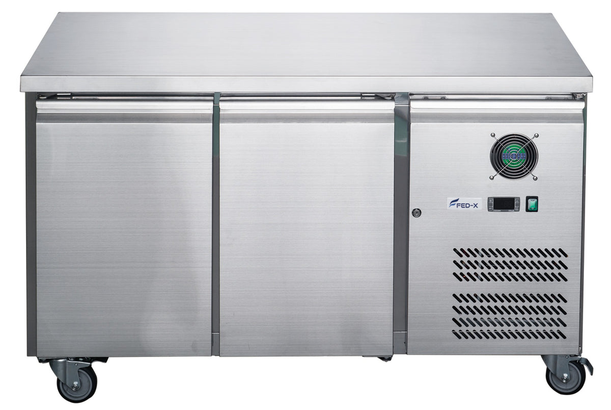 CLEARANCE - FED-X S/S Two Door Bench Fridge - XUB7C13S2V-QLD127