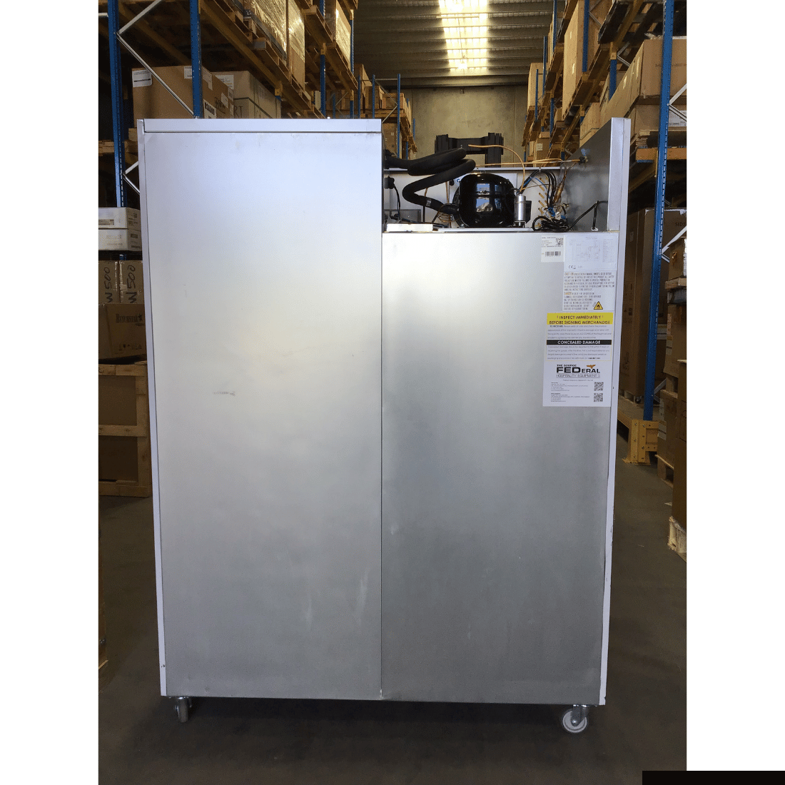 Ex-Showroom: FED-X S/S Four Door Upright Fridge - XURC1410S2V-QLD370