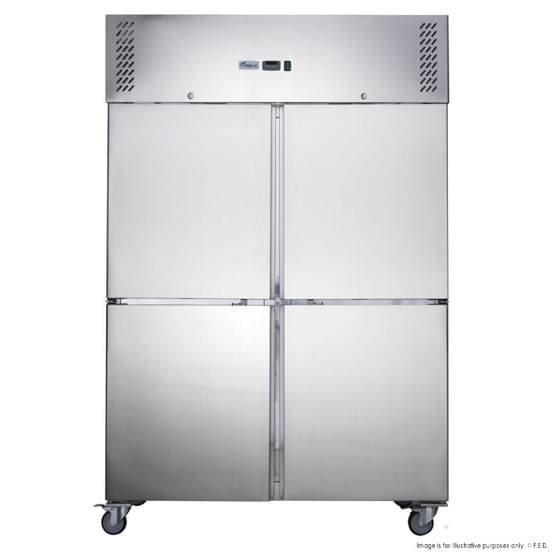 Ex-Showroom: FED-X S/S Four Door Upright Fridge - XURC1410S2V-QLD315