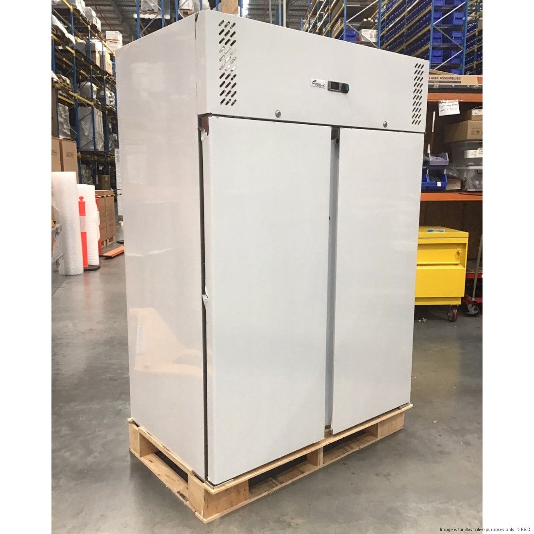 Ex-Showroom: FED-X S/S Two Full Door Upright Freezer - XURF1200SFV-NSW2068