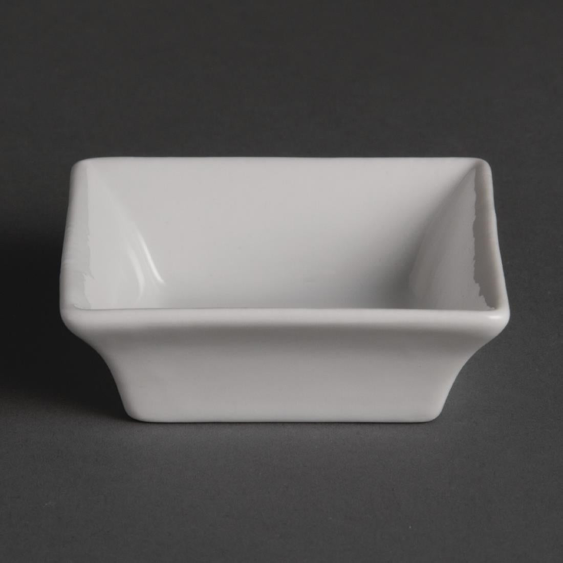 Olympia Whiteware Miniature Square Dishes 75mm (12 Pack) - Y136