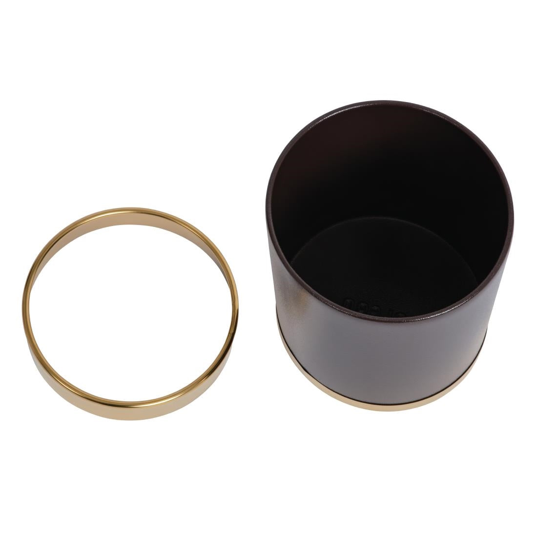 Bolero Waste Paper Bin with Gold Rim - Y804