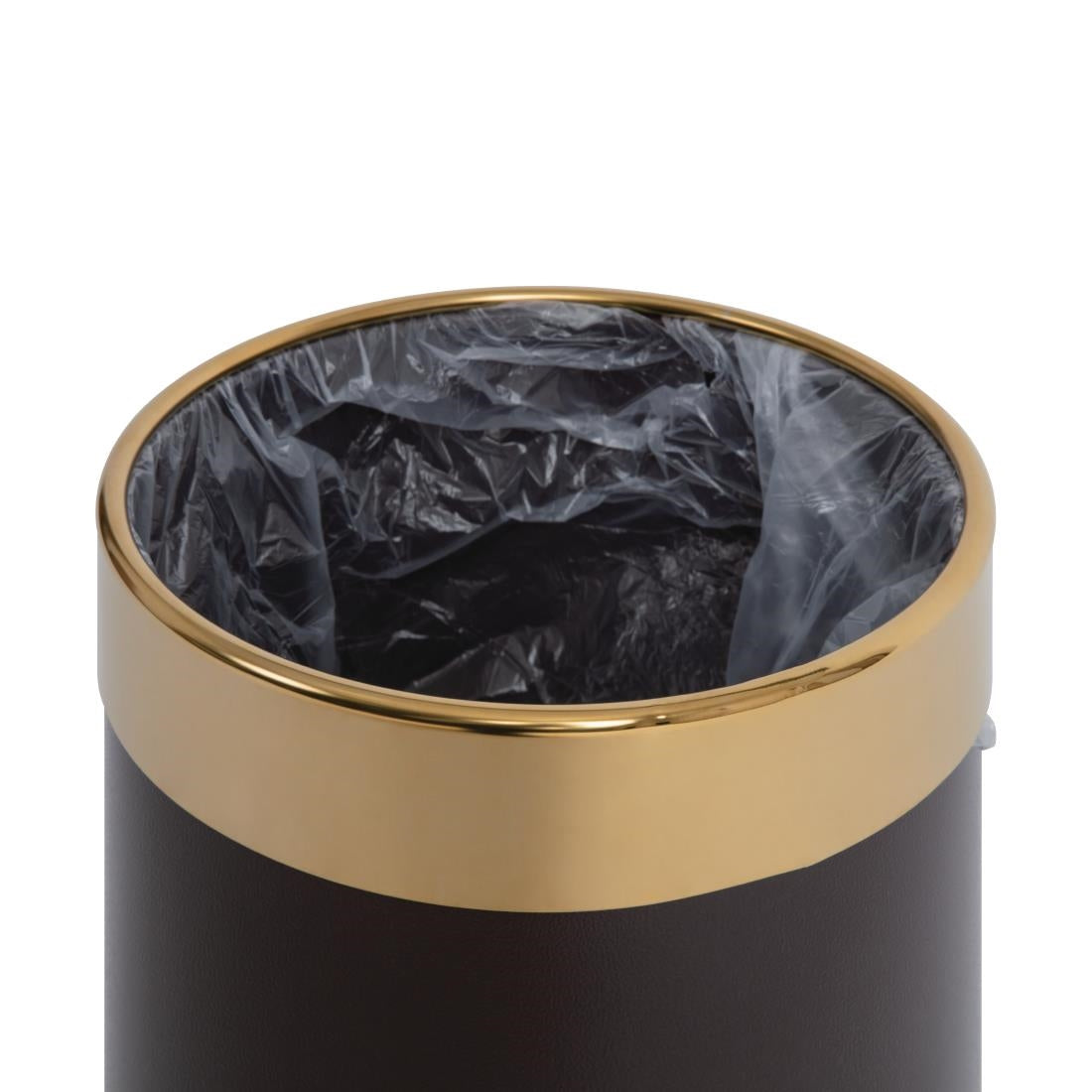 Bolero Waste Paper Bin with Gold Rim - Y804