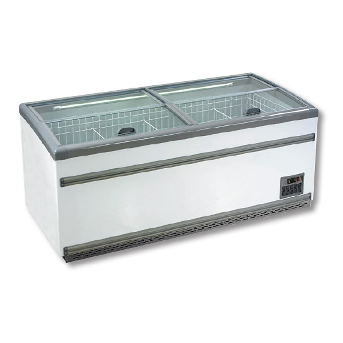 Thermaster Supermarket Island Dual Temperature Freezer & Chiller With Glass Sliding Lids ZCD-E185S