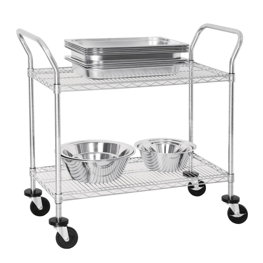 Vogue Chrome 2 Tier Wire Trolley - CC430
