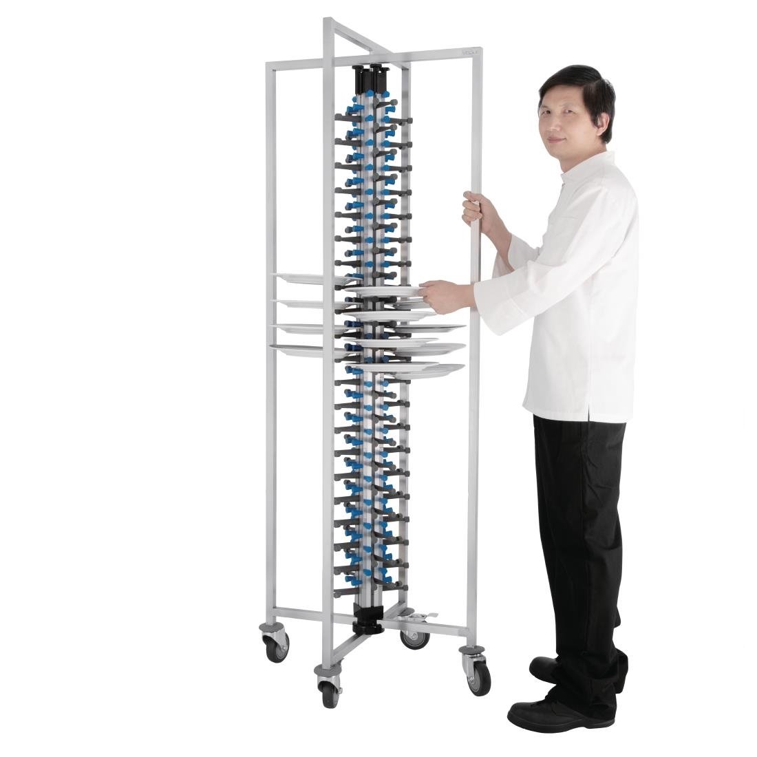 Vogue Mobile Plate Rack 84 Plates - GK978