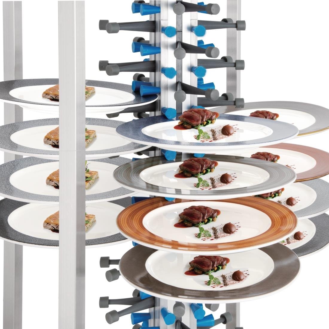 Vogue Mobile Plate Rack 84 Plates - GK978