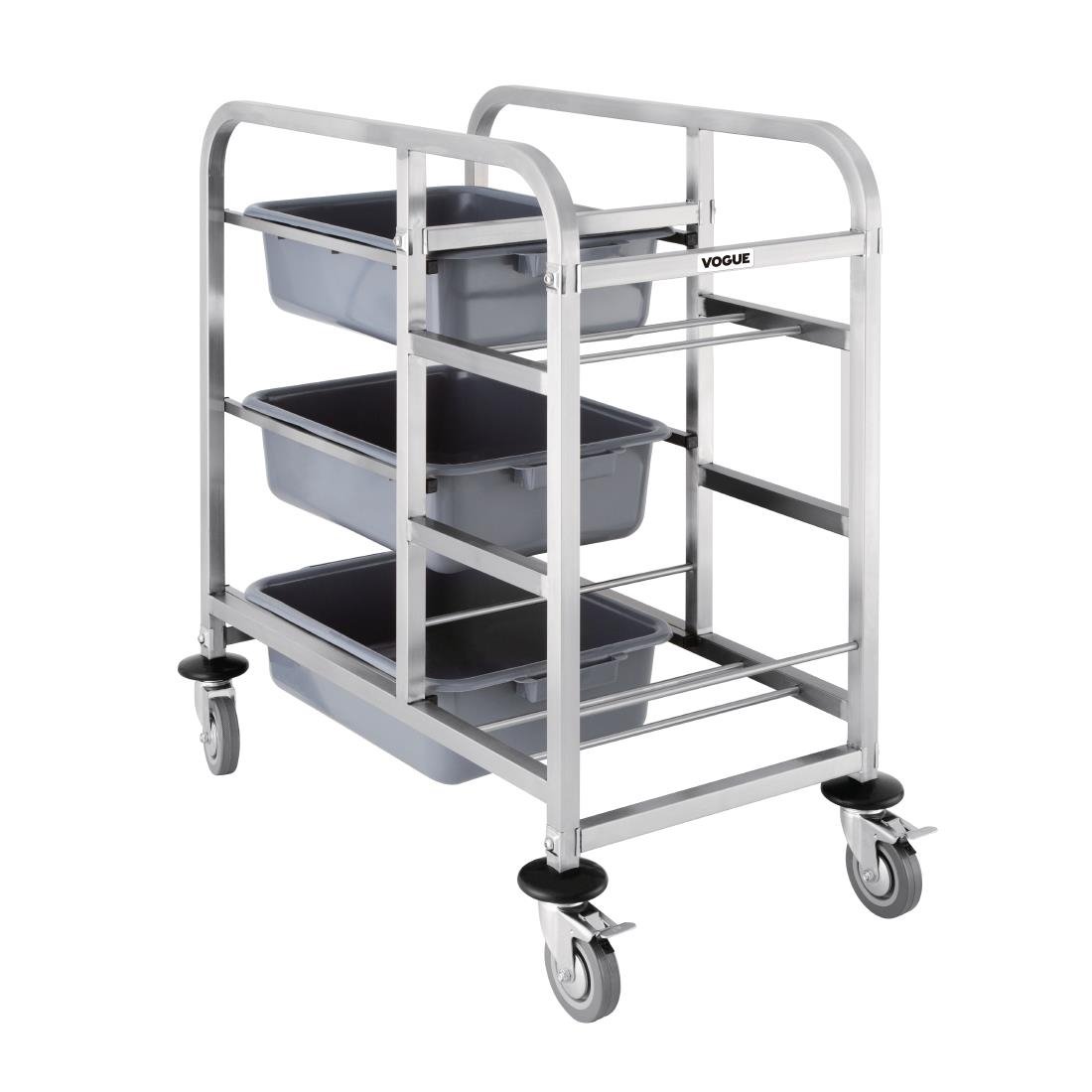 Vogue Stainless Steel Bussing Trolley - DK738
