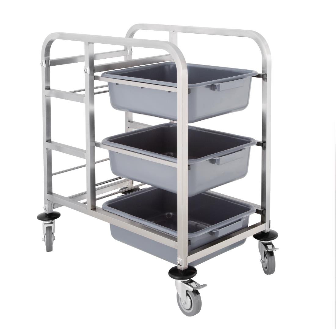 Vogue Stainless Steel Bussing Trolley - DK738