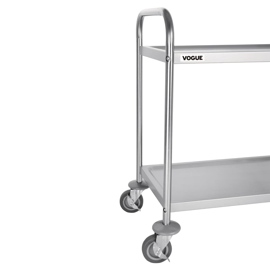 Vogue Stainless Steel 2 Tier Clearing Trolley Small - F996