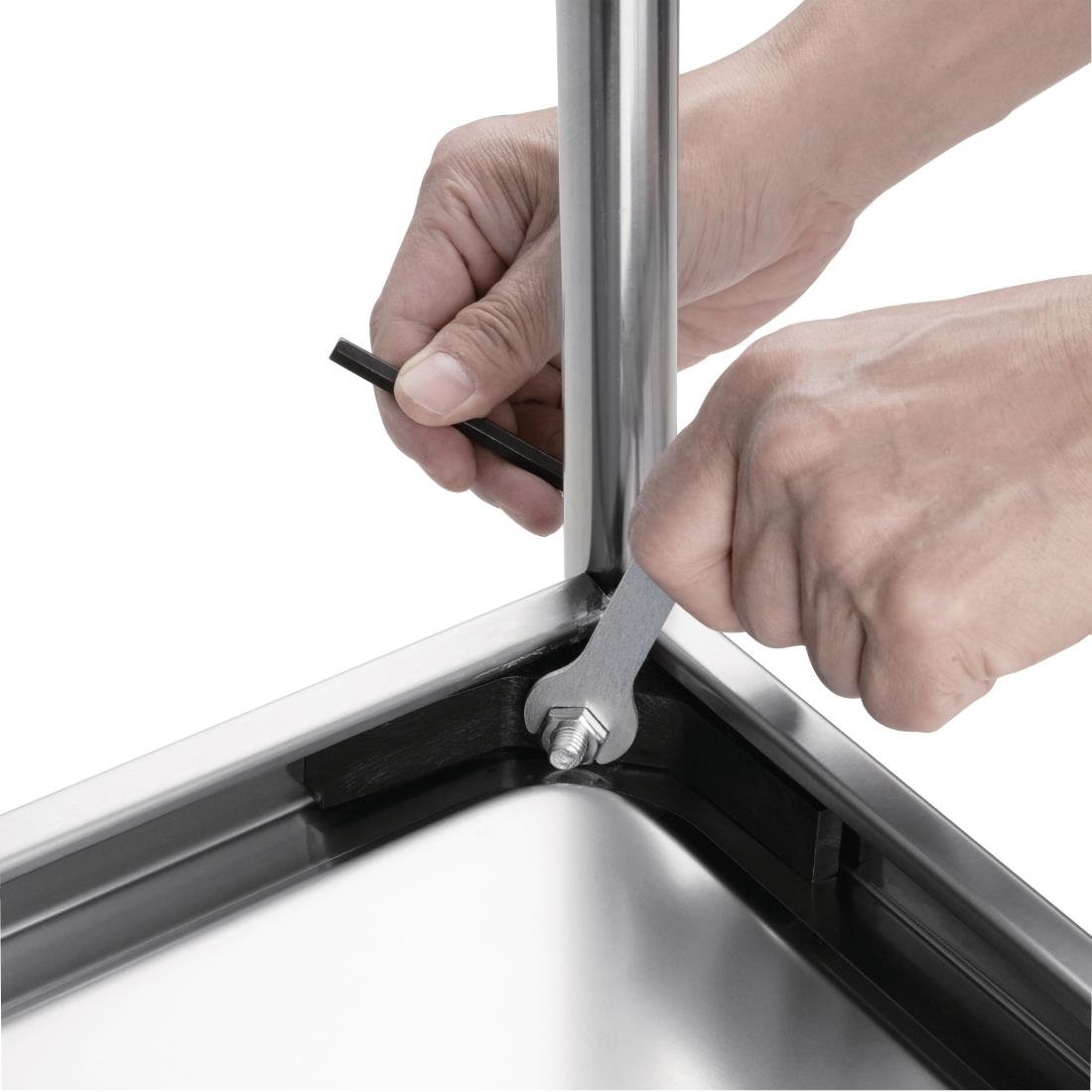 Vogue Stainless Steel 2 Tier Clearing Trolley Small - F996