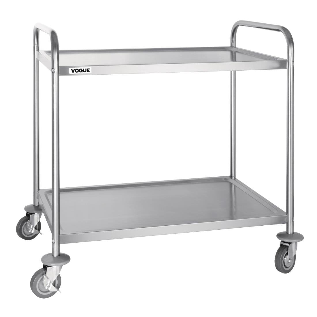 Vogue Stainless Steel 2 Tier Clearing Trolley Large - F998