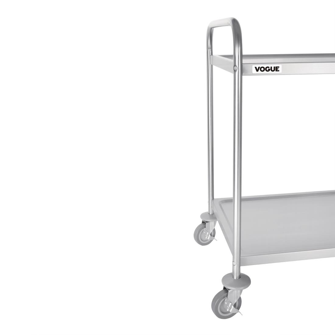 Vogue Stainless Steel 2 Tier Clearing Trolley Large - F998