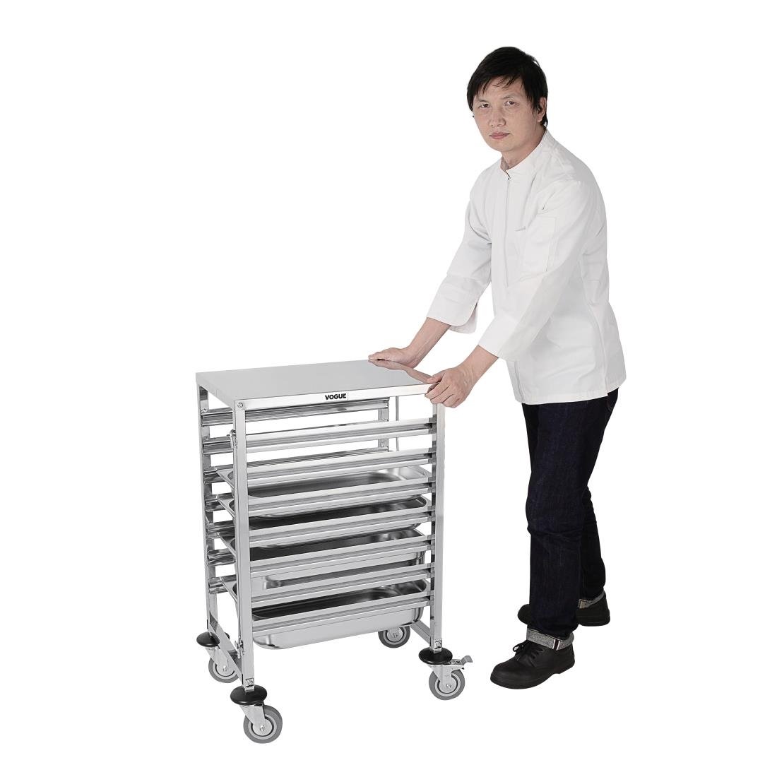 Vogue Gastronorm Racking Trolley 7 Level - GG498