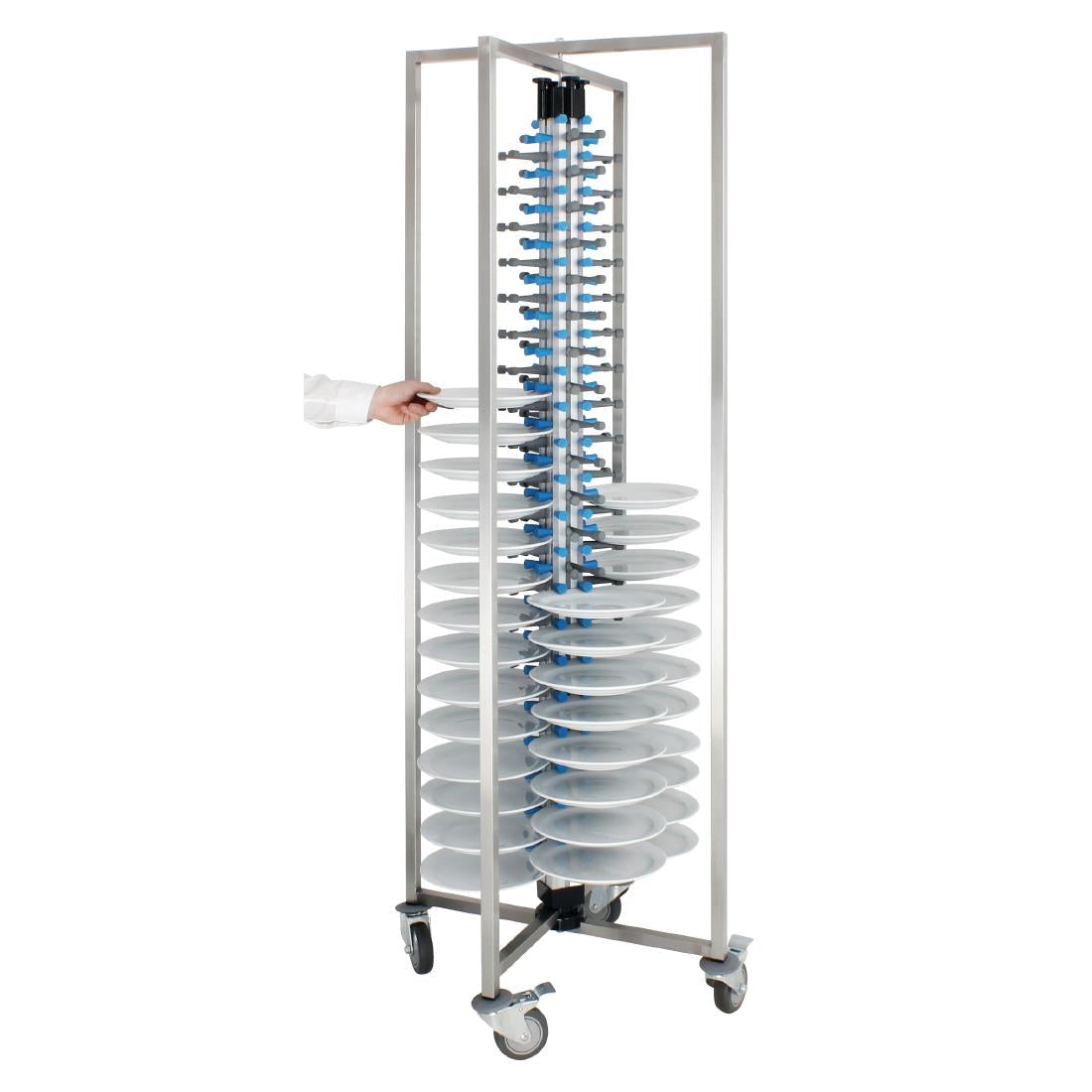 Vogue Mobile Plate Rack 84 Plates - GK978