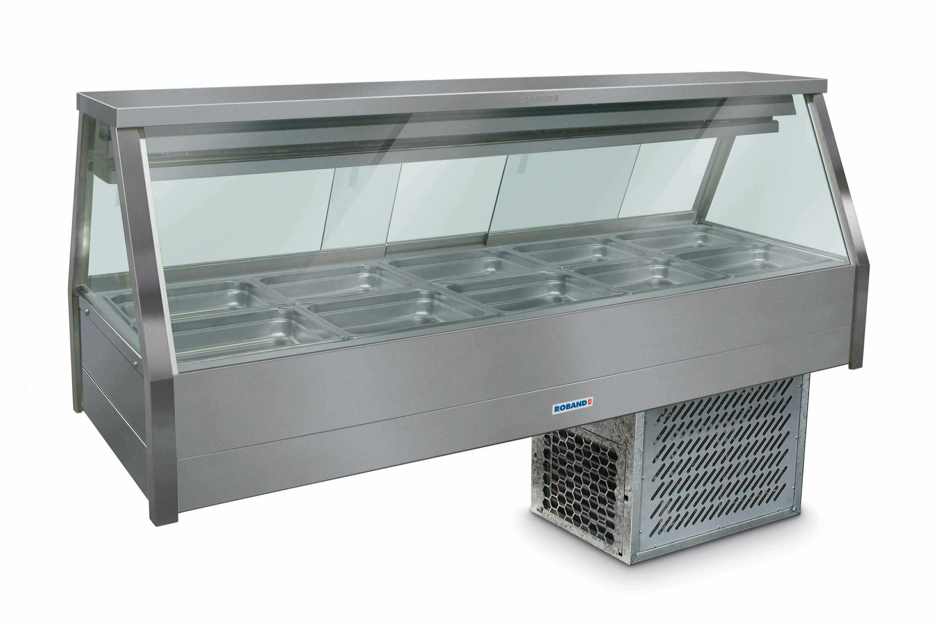 Roband Straight Glass Refrigerated Display Bar, 10 pans - ERX25RD