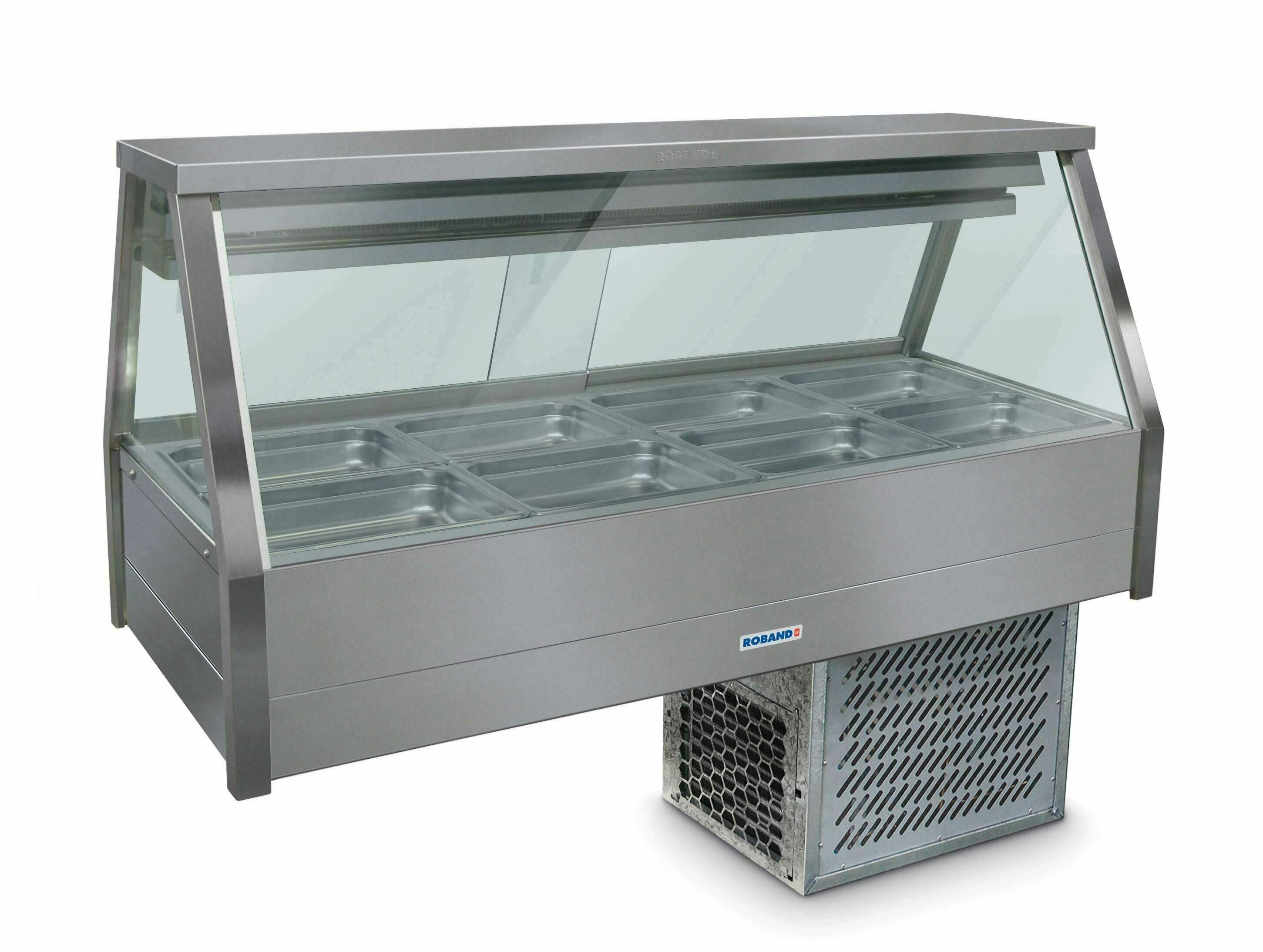 Roband Straight Glass Refrigerated Display Bar, 8 pans - ERX24RD