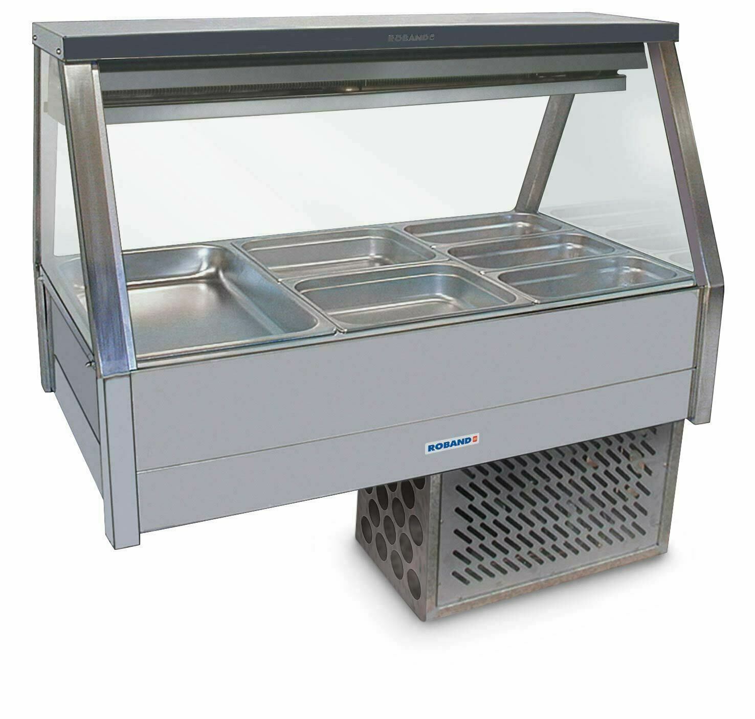 Roband Straight Glass Refrigerated Display Bar, 6 pans - ERX23RD