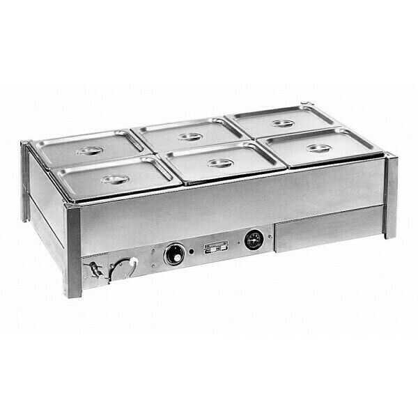 Roband Hot Bain Marie 6 x 1/2 size pans, double row - BM23A