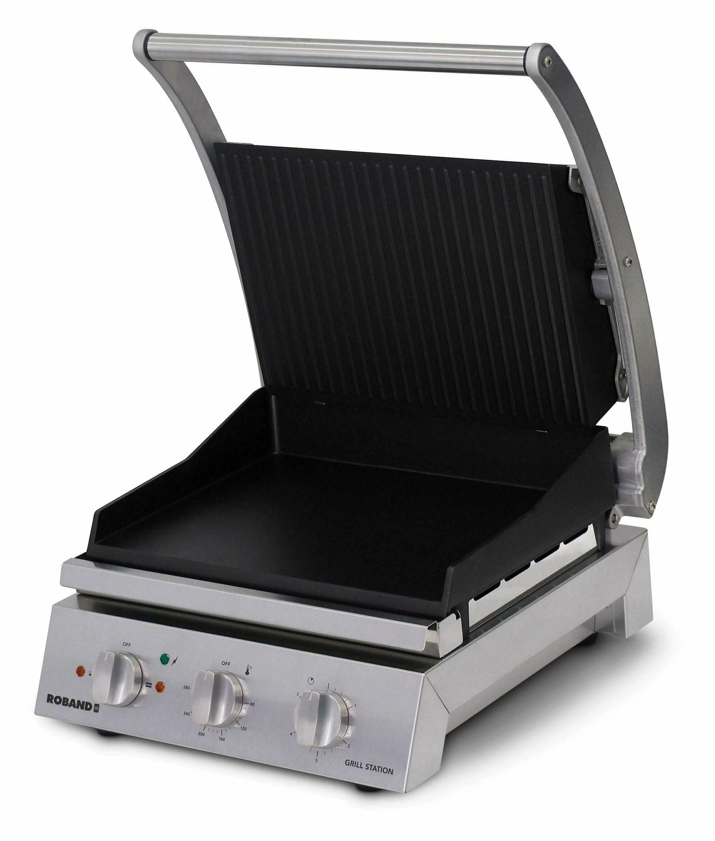 Roband Grill Station 6 slice, non stick with ribbed top plate - GSA610RT