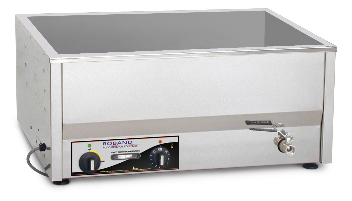 Roband Counter Top Bain Marie with thermostat 4 x 1/2 size, pans not included - BM4T