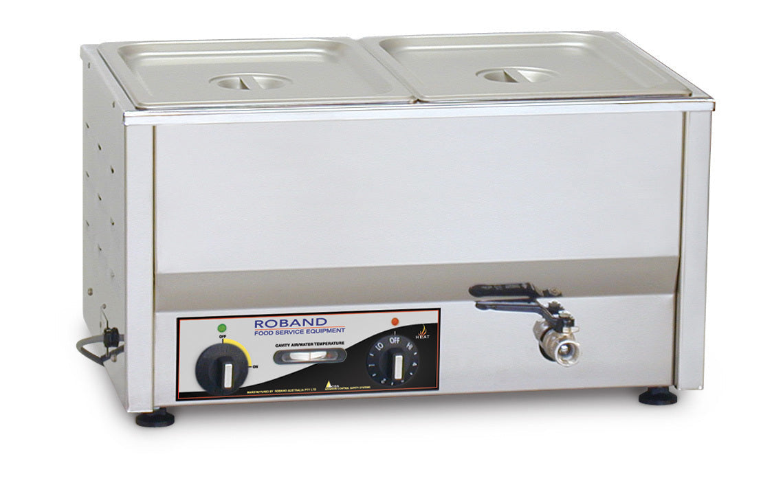 Roband Counter Top Bain Marie 3 x 1/3 size 100mm pans - BM2B