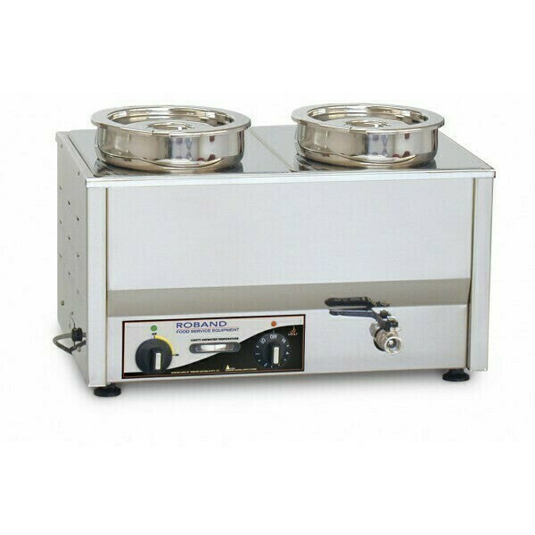 Roband Counter Top Bain Marie 2 x 200mm round pots - BM2E