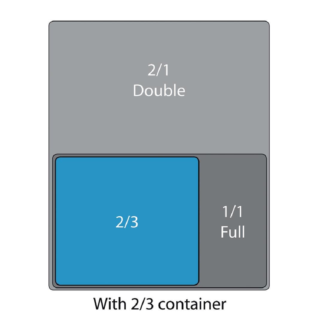 Vogue Stainless Steel 2/3 Gastronorm Tray 100mm - DN731