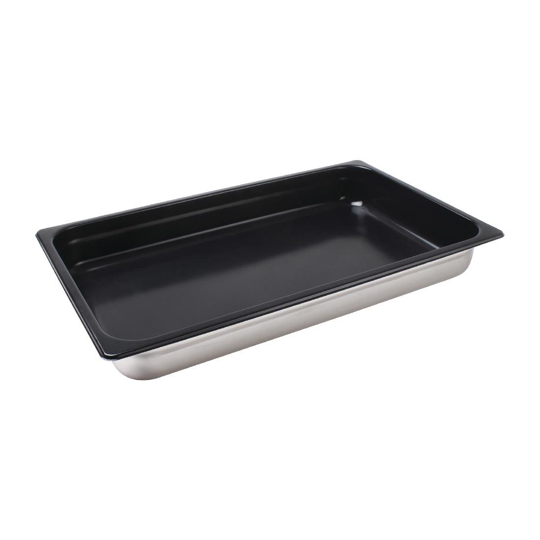 Vogue Stainless Steel Heavy Duty Non-Stick 1/1 Gastronorm Tray 65mm - CS753