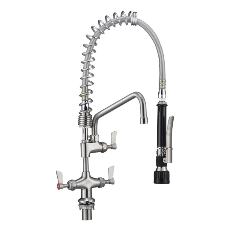 Compact Dual Bench Mount Pre-Rinse with 6" Pot Filler - T-3M53015-C