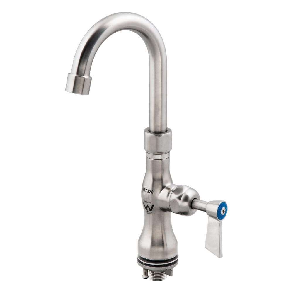 Single Control Bench Mount Body with 7" Gooseneck Swivel Spout - T-3MSHG07