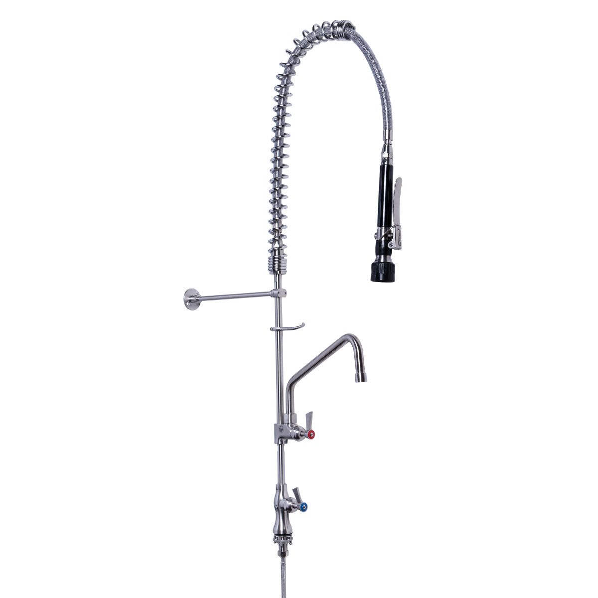 Stainless Steel Single Bench Mount Pre-Rinse with 12" Pot Filler - T-3M53112