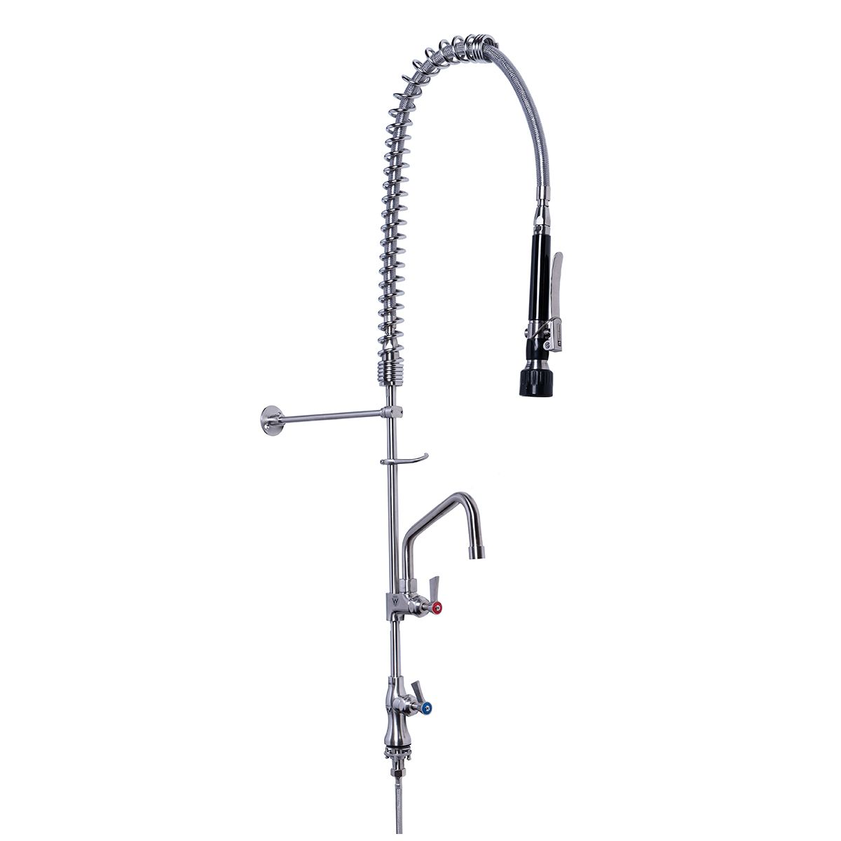 Stainless Steel Single Bench Mount Pre-Rinse with 6" Pot Filler - T-3M53106