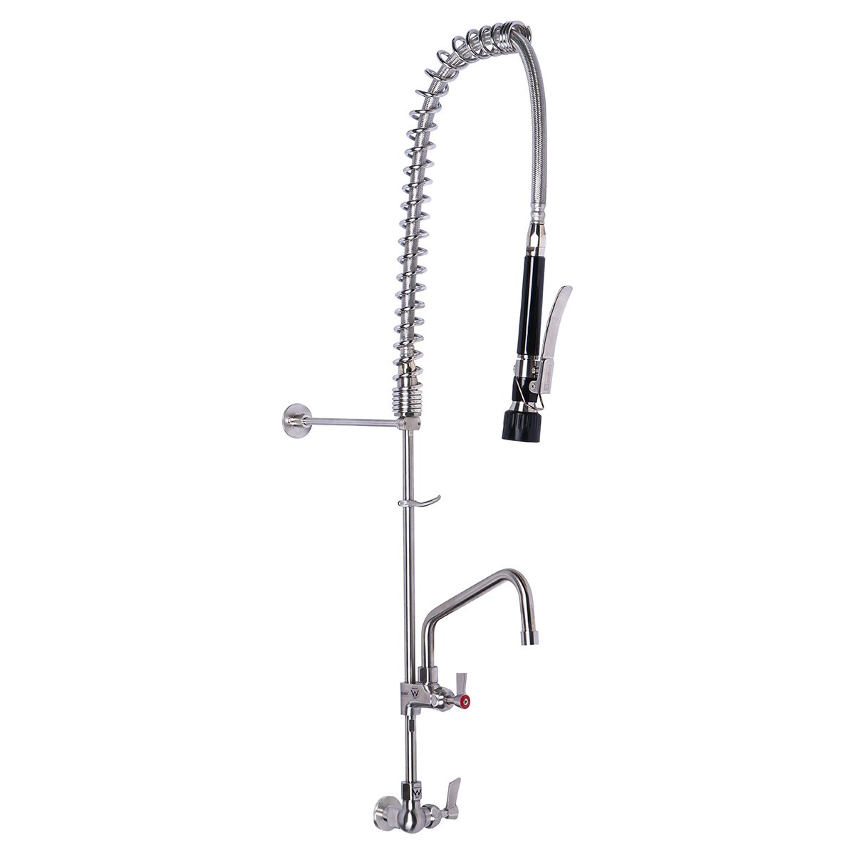 Stainless Steel Single Wall Mount Pre-Rinse with 6" Pot Filler - T-3M53706