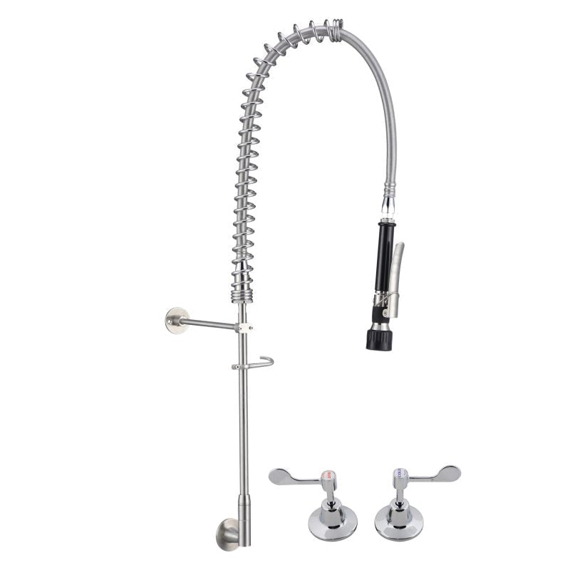 Stainless Steel Wall Stops And Elbow Pre Rinse Unit - T-3M53810