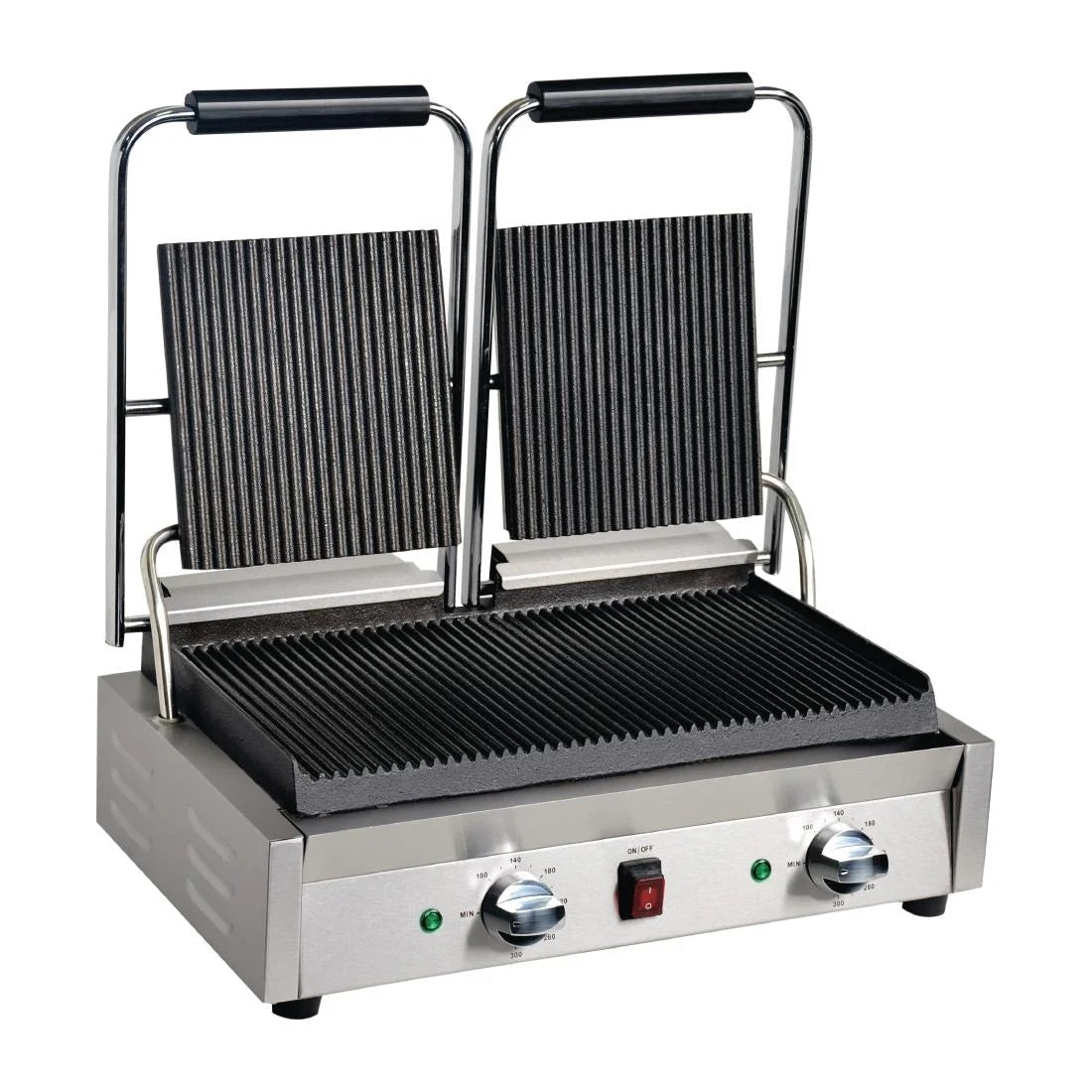 Apuro Bistro Double Ribbed Contact Grill - DY994-A