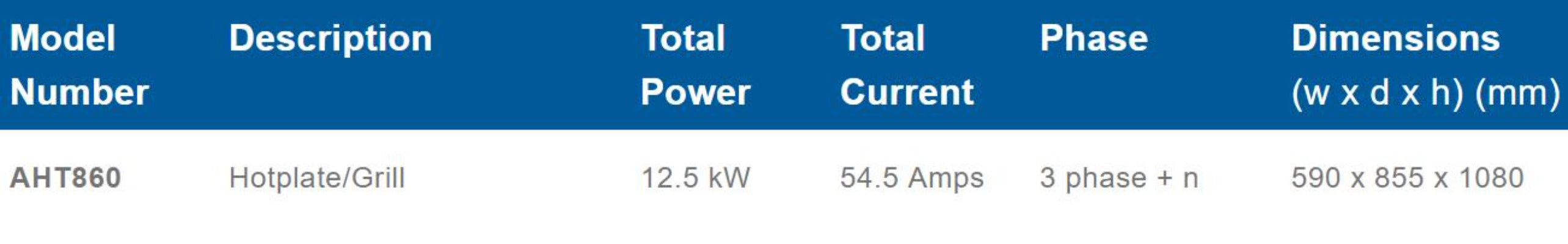 Austheat Freestanding Hotplate/Grill - AHT860