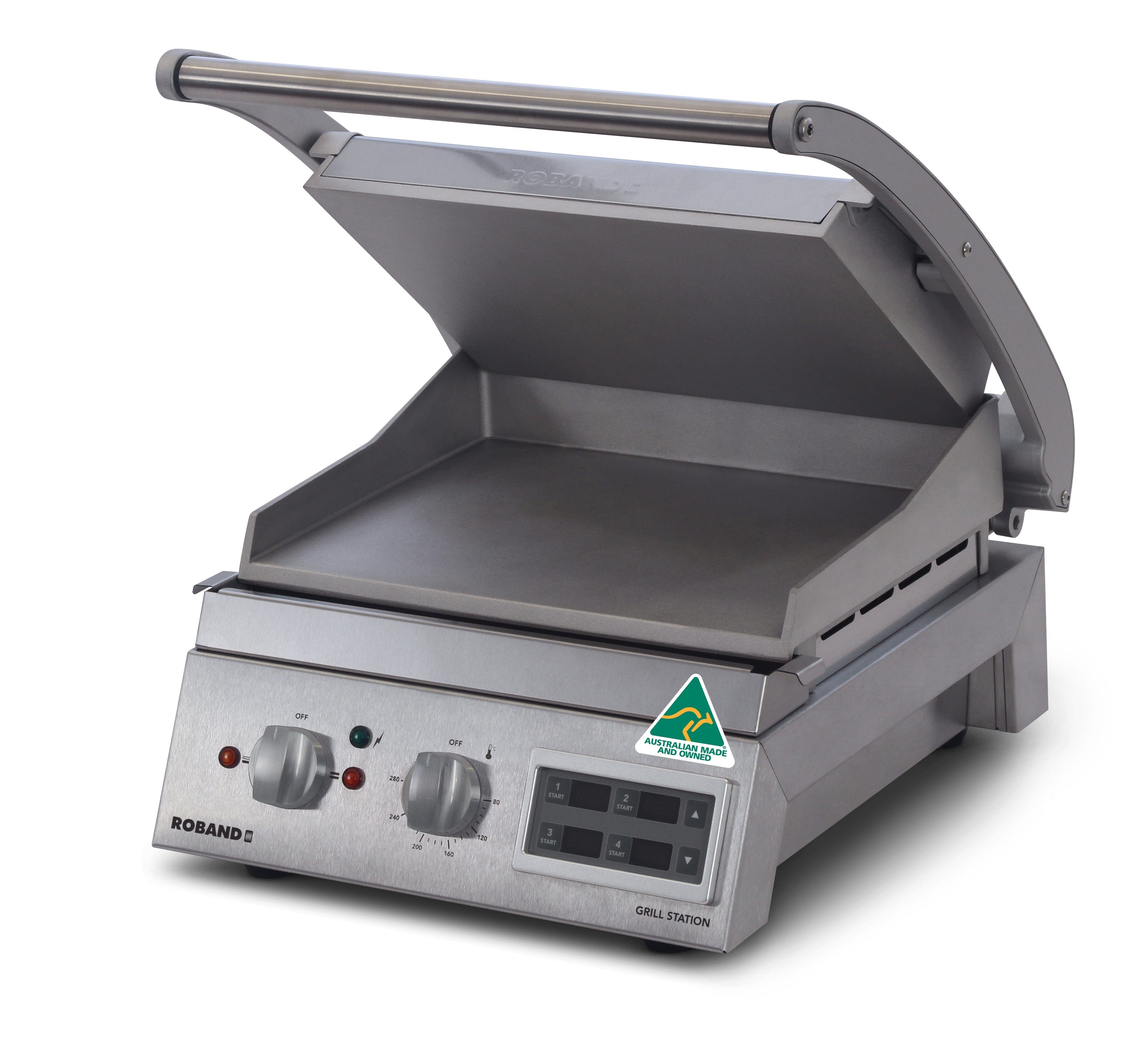 Roband Grill Station 6 slice, Smooth Plates with Electronic Timer - GSA610SE