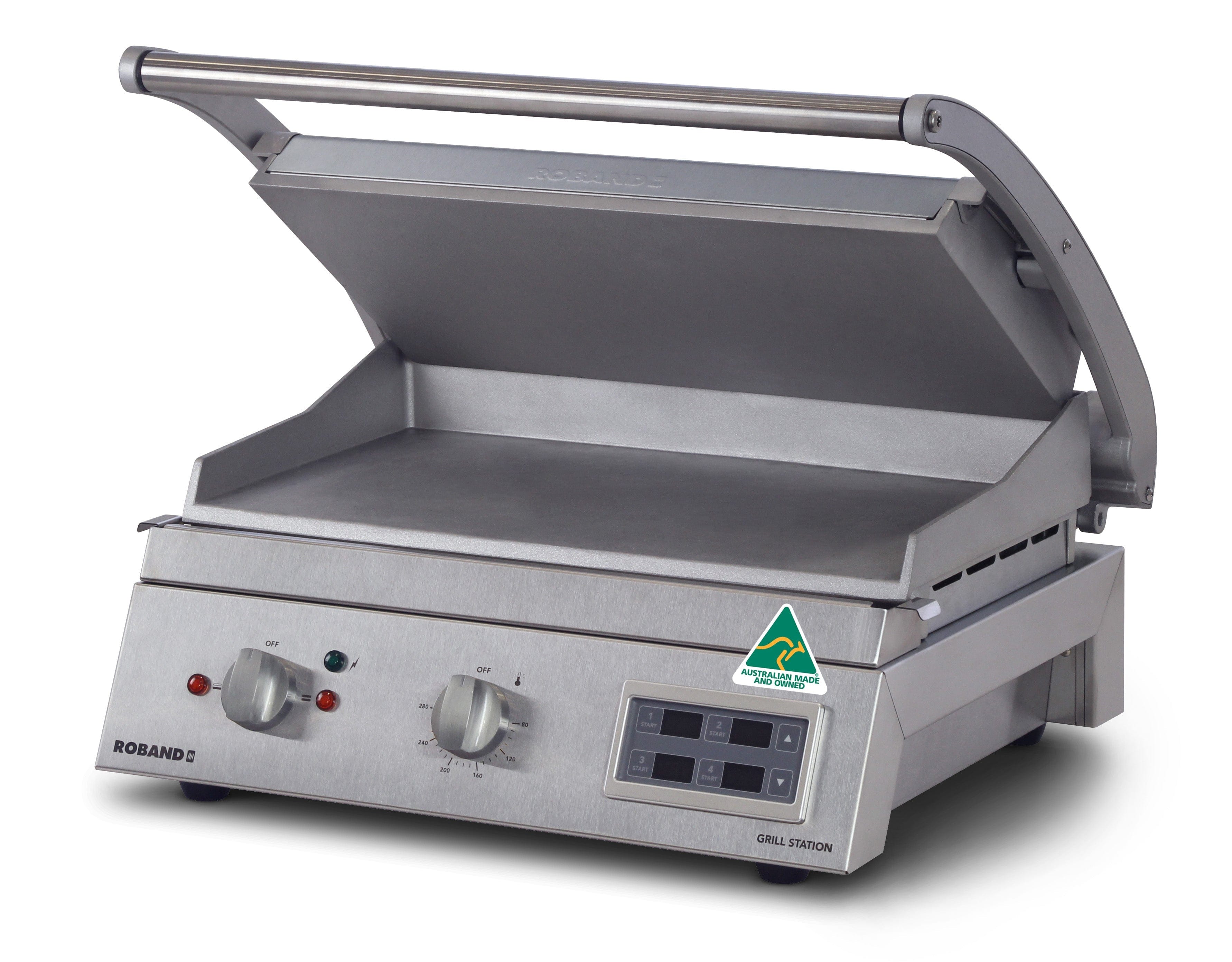 Roband Grill Station 8 slice, Smooth Plates with Electronic Timer 10A - GSA810SE