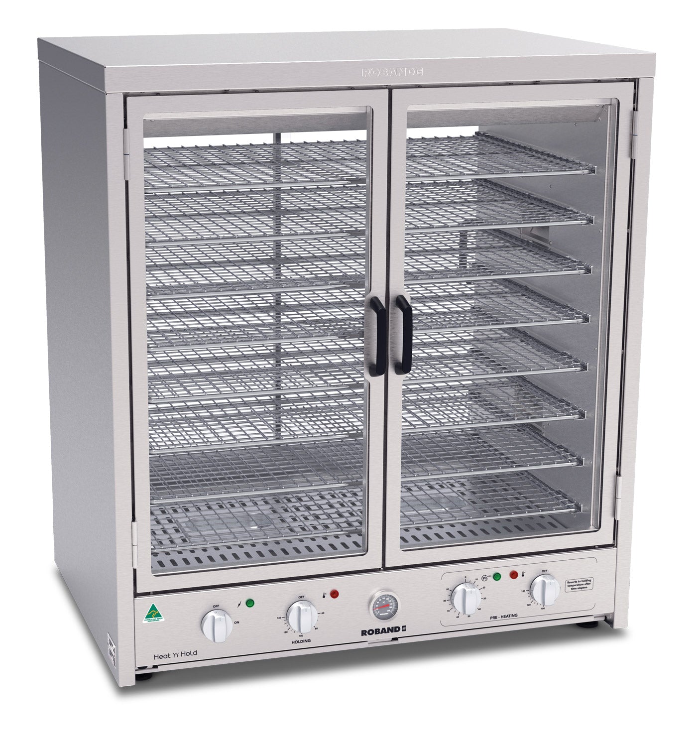 Roband Heat ‘n’ Hold Food Warmer - Sliding Glass on Display Side - H200R