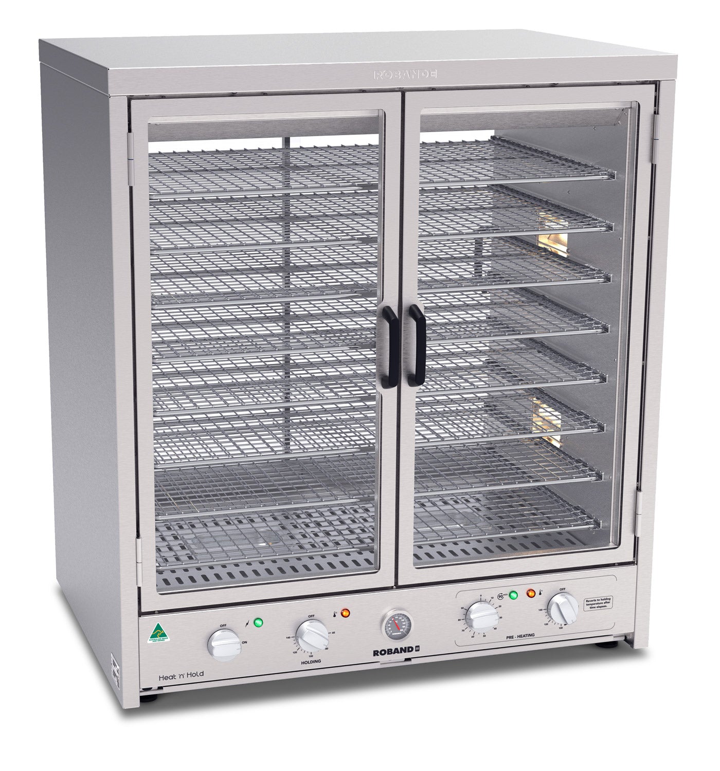 Roband Heat ‘n’ Hold Food Warmer - Sliding Glass on Display Side - H200R