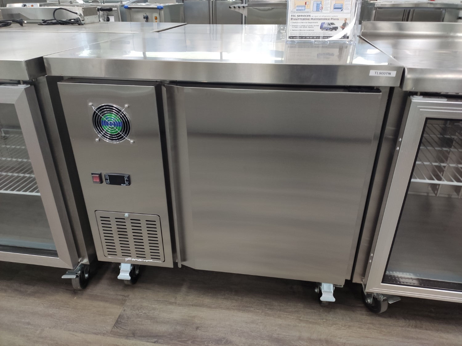 Thermaster Stainless Steel Single Door Workbench Fridge TL900TN