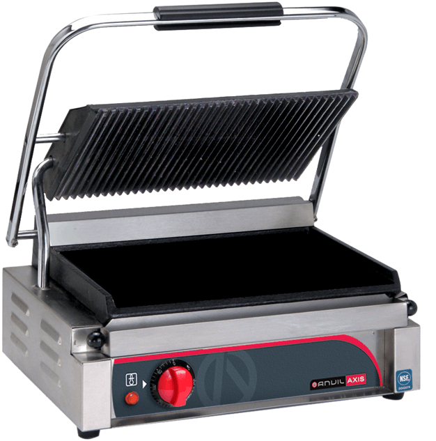 Anvil Panini Press Single Ribbed Top Flat Bottom - TSS2000
