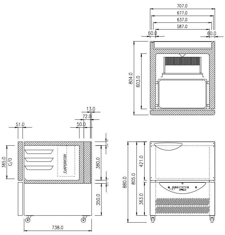 Williams Blast Chiller - 10Kg/3 Tray Blast Chiller Freezer WBCF10