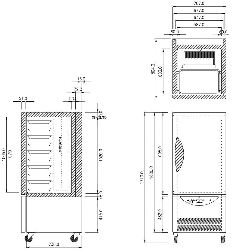 Williams Blast Chiller - 40Kg/10 Tray Blast Chiller Freezer WBCF40