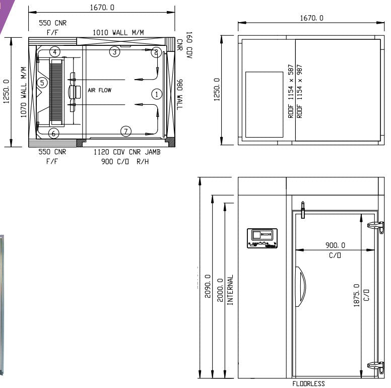 Williams Blast Chiller - 120Kg Roll In Blast Chiller Combi Trolley Compatible WMBC120C