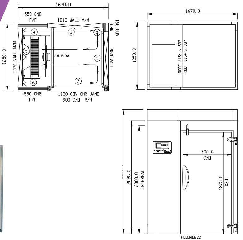 Williams Blast Chiller - 200Kg Roll In Blast Chiller Combi Trolley Compatible WMBC200C