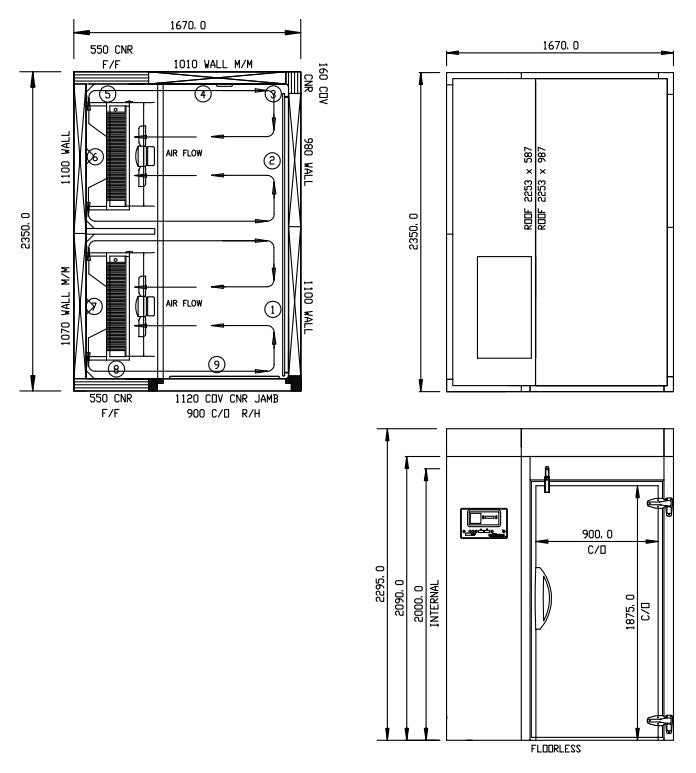 Williams Blast Chiller - 240Kg Roll In Blast Chiller Combi Trolley Compatible WMBC240C